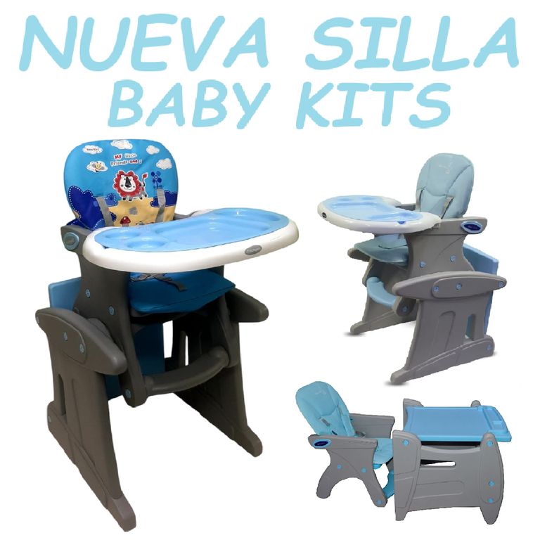 Silla carpeta con Diseño 3 en 1 Escritorio -Azul