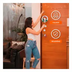 GENERICO - Muñeco de Papa Noel Colgante con Bolas de Nieve 110x31cm