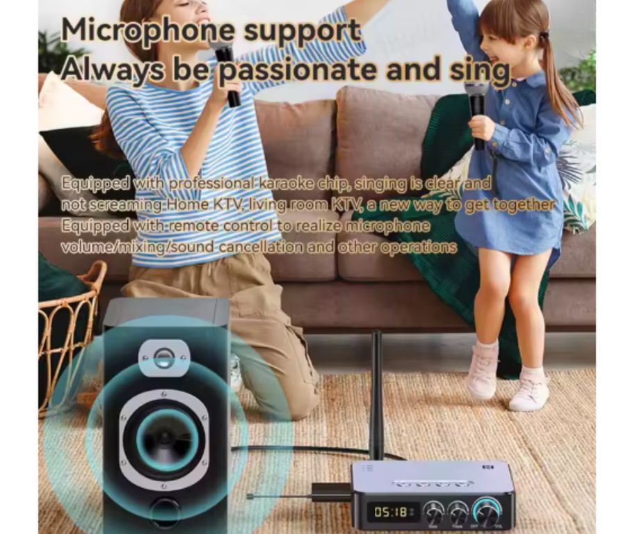 Adaptador Bluetooth Receptor Transmisor 5.0 Aux Rca Usb Fm Tf M9PRO