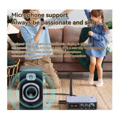 GENERICO - Adaptador Bluetooth Receptor Transmisor 5.0 Aux Rca Usb Fm Tf M9PRO