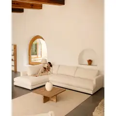 VENTITAS HOME - Sofá Seccional Mateo Color Marfil