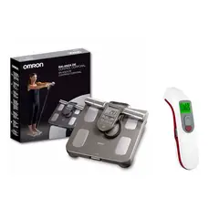 OMRON - Balanza con Sensor Corporal HBF-514+ Reg Termómetro Infrarrojo A200