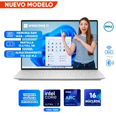 DELL - Laptop XPS 13 9340, Core Ultra 7 155H, 16GB LPDDR5X, 1TB SSD, 13.4 FULL HD