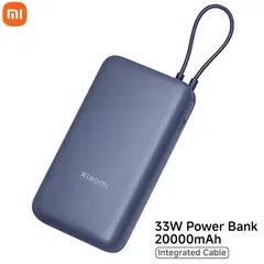 XIAOMI - Power Bank 33W 20000Mah Cable Integrado Azul