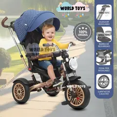 BABY - Triciclo Guiador Giratorio MAX «ROADSTER» USB Blue