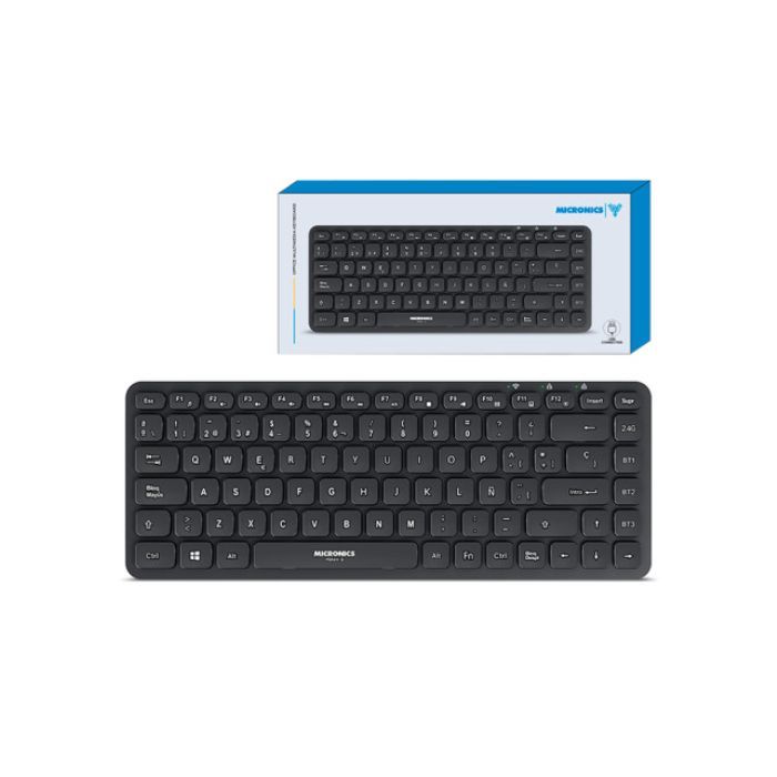 TECLADO FENIX 3 MIC K603-3M RECARGABLE CONEXIÓN BLUETOOTH & WIRELESS COLOR NEGRO
