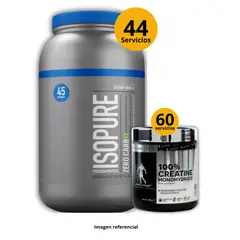 UNIVERSE NUTRITION - Proteína Isopure de 3lb Vainilla + Creatina Kevin Levrone de 300gr