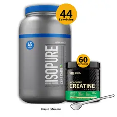 UNIVERSE NUTRITION - Proteína Isopure de 3lb Vainilla + Creatina Optimum Nutrition de 300gr