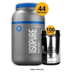 UNIVERSE NUTRITION - Proteína Isopure de 3lb Vainilla + Creatina Kevin Levrone de 500gr