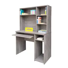 TEMEL - Escritorio Estante con porta CPU y teclado color Macchiato