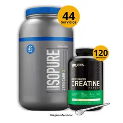 UNIVERSE NUTRITION - Proteína Isopure de 3lb Vainilla + Creatina Optimum Nutrition de 600gr