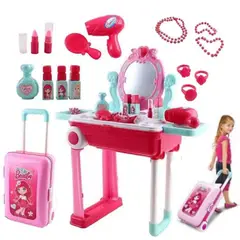 GENERICO - Nuevo Set de Belleza tocador Maleta con Ruedas Musical