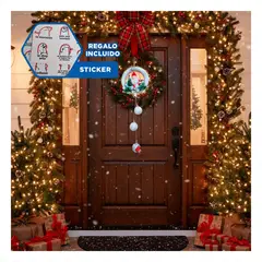 GENERICO - Muñeco con Bolas de Nieve en un Circulo Y+Regalo Stickers