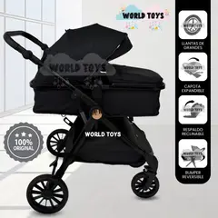 BABY - Coche Moisés Travel System «LINDSAY» de Lujo Black