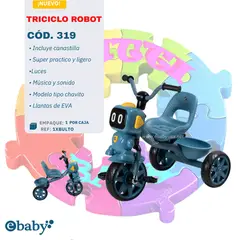EBABY - TRICICLO ROBOT COD319 - AZUL