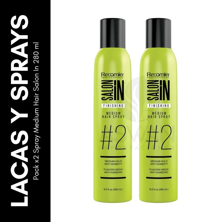 Pack x2 Spray Medium Hair Salon In 280 ml
