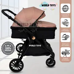 BABY - Coche Moisés Travel System «LINDSAY» de Lujo Pink