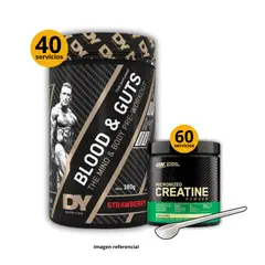 UNIVERSE NUTRITION - Preentreno Blood and guts DY + Creatina Optimum Nutrition de 300gr