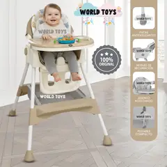 Baby - Silla de Comer Didactico «ARIS» con juguete Beige