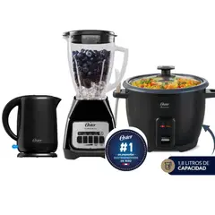 OSTER - TriCombo Licuadora BPB +Olla Arrocera CKSTRCB10DFBLK +Hervidor