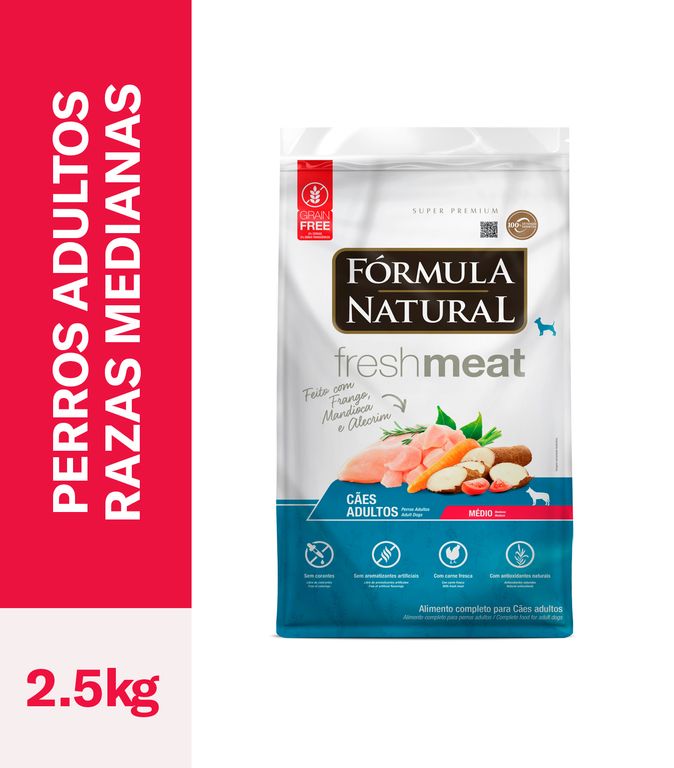 COMIDA PARA PERRO ADULTO RAZA MEDIANA FORMULA NATURAL 2,5 KG