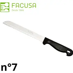 FACUSA - Cuchillo Para Pan # 7 Mango Plastico -
