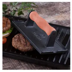 VICTORIA - PLANCHA PARRILLERA PISADOR DE CARNES 22 CM ESMALTADO