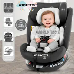 BABY - Silla de Auto Giratoria 360° «ESSIA» de Lujo Gray