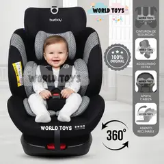 BABY - Silla de Auto Giratoria 360° ISOFIX «DUNEX» de Lujo Black