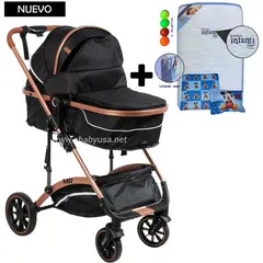 EBABY - Coche para Bebes SUNDANCE EB-157 Negro +Colchón
