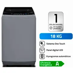 INDURAMA - Lavadora Carga Superior 18KG Automática LRI-18DGR
