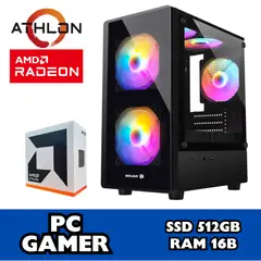 AMD - COMPUTADORA PC GAMER RGB ATHLON 3000G SSD 500GB RAM 16GB