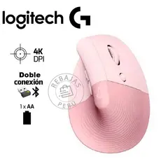 LOGITECH - Mouse Lift Vertical Ergonómico Inalámbrico Bluetooth Rose