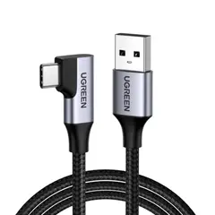 UGREEN - Cable nylon trenzado USB A a USB C ángulo recto 2 METROS