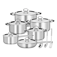 U BUY - Juego de Ollas Batería De Cocina Inoxidable 15 Piezas