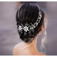 GENERICO - TOCADO ACCESORIO PARA NOVIA PEDRERÍA