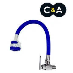 C&A - CAÑO CORRUGADO AZUL CUELLO FLEXIBLE PARA PARED COCINA -