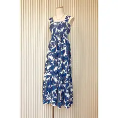 GENERICO - VESTIDO LARGO MULTIAGUJAS FLOREADO DE MUJER