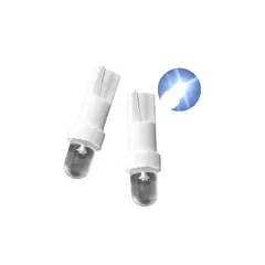 GENERICO - FOCO LED LAGRIMA T5 1LED FIJO AZUL 12V 1LED FIJO BLANCO 12V