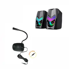 MICRONICS - Combo MICROFONO y PARLANTES - PARA TU PC O LAPTOP