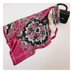 RYBIU IMPORT - Pañoleta Bandana Mujer Fucsia 85 x 85 cm