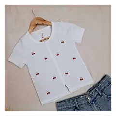 RYBIU IMPORT - Polo Cereza Bordado Mujer