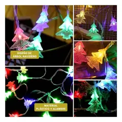 ANIMALIA - Luces Cortina Arbolito de 10 Tiras de 3M Largo en Multicolor