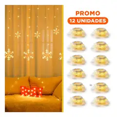 ANIMALIA - Pack12 Cuerda Festiva Navideña para Casa en Copo Nieve
