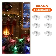 ANIMALIA - Pack6 Bombillas con Figura de Arbolito en Multicolor