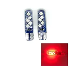 GENERICO - FOCOS T10 10 LED 3030 FIJO ROJO 12V 2PCS