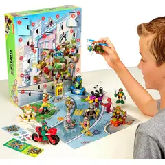 PLAYMATES TOYS - Calendario Navidad TMNT – Tortugas Ninja Mutantes (14 Figuras + 6 Vehículos + Accesorios)