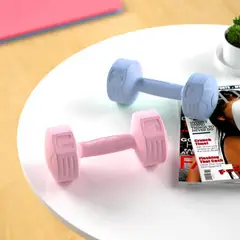 GENERICO - Par de Mancuernas fitness de PE Ecológicas de 3 kg