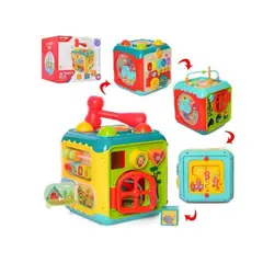 GENERICO - CUBO EDUCATIVO DE ACTIVIDADES 7 EN 1 CON SONIDOS Y LUCES