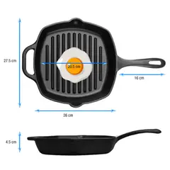 VICTORIA - SARTEN DE HIERRO FUNDIDO 26 CM PRECURADA